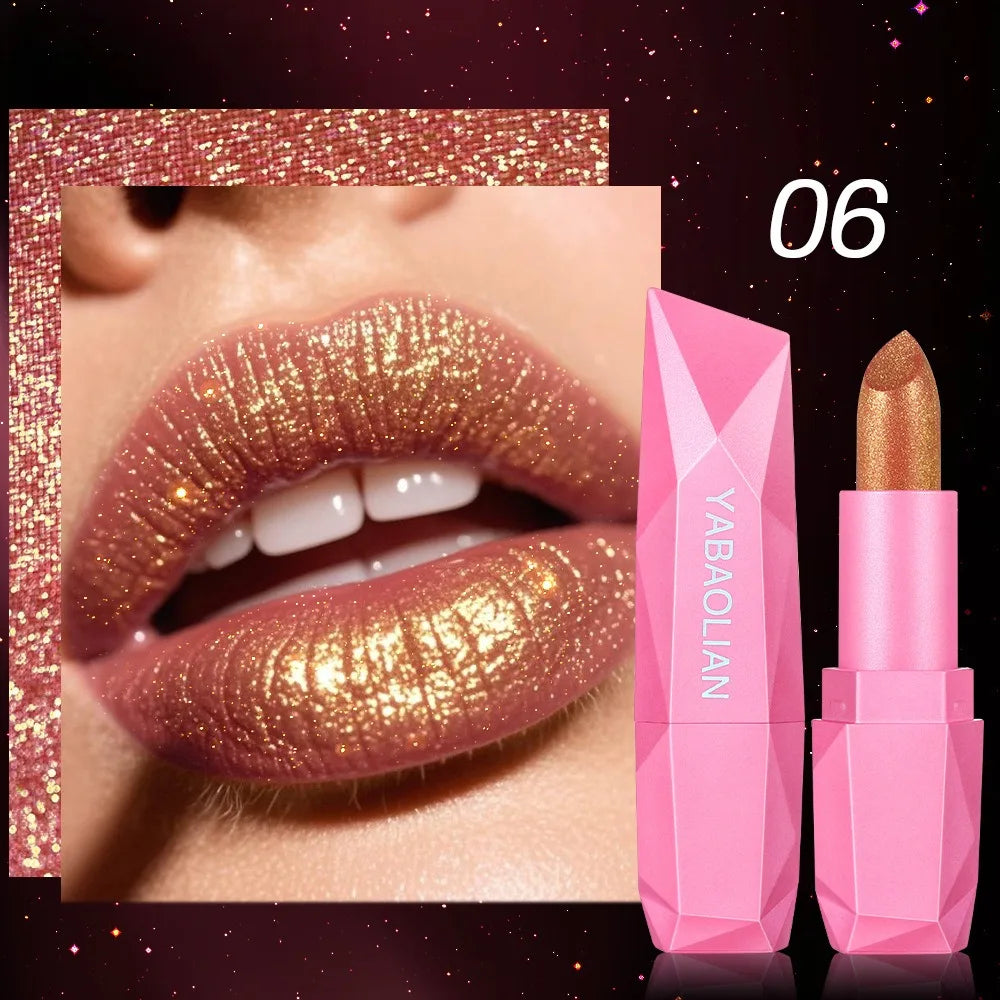 Lipstick – Glitter Waterproof Long-Lasting Finish – KIMLUD