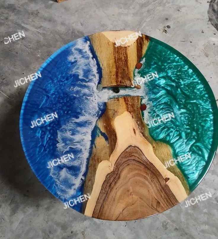 Premium Luxury Furniture Dining Kitchen Dining Solid Walnut Coffee River Epoxy Flat Table