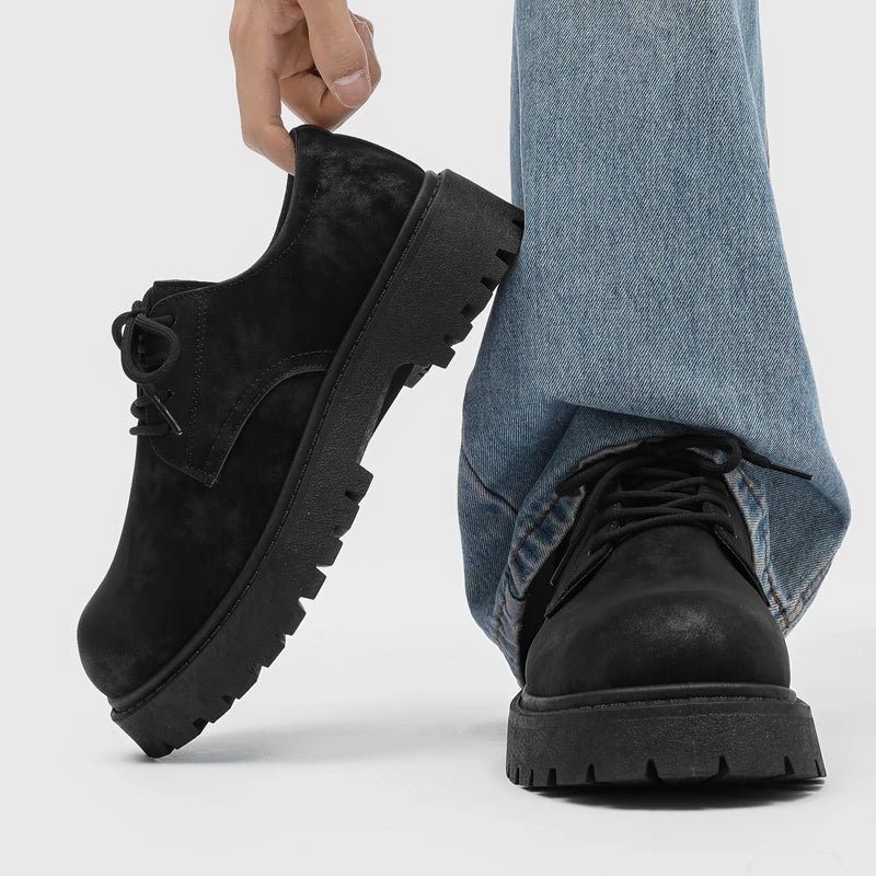 Men's High Top Sneakers – 8 cm Elevation Platform – PU Insole | KIMLUD