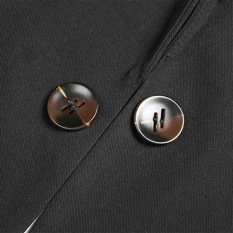 Blazer – Button Front Long Sleeve Regular Length – Cotton | KIMLUD
