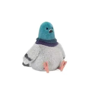 Fluffy Plush Bird Toy With Soft Furry Coat — Blue | KIMLUD