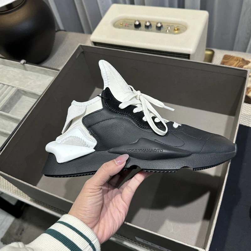 Men's Casual Shoes – Round Toe Lace-Up – Genuine Leather | KIMLUD