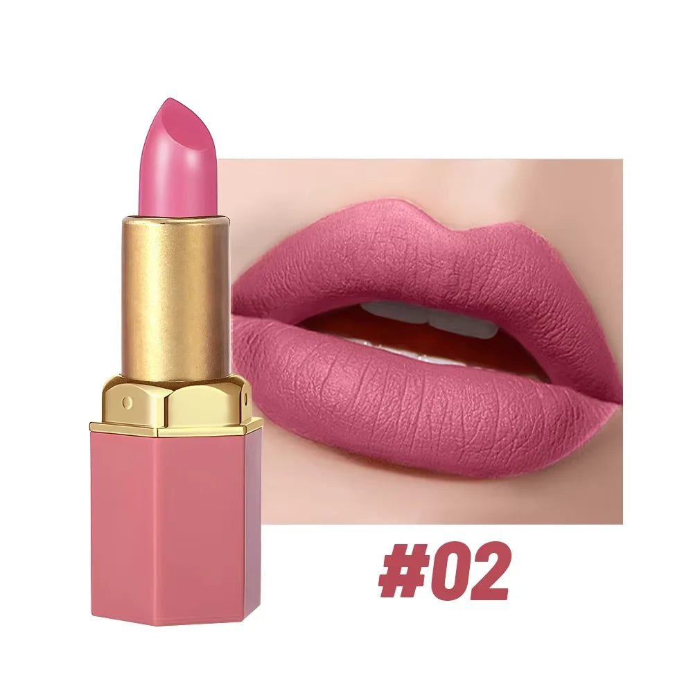Velvet Matte Lipstick Waterproof Long-Lasting — Mauve Pink | KIMLUD