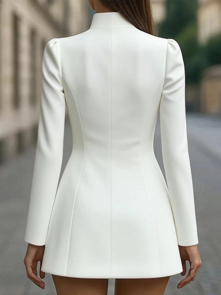 Mini Dress – Stand Collar – Slim Silhouette | KIMLUD