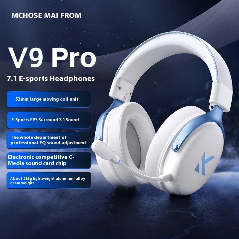 KIMLUD, Mchose V9 Pro E-Sports Gaming Headphone Bluetooth Tri-Mode Wireless 7.1 Noise Reduction Moving Coil Low Latency Mic Headphone, KIMLUD Womens Clothes