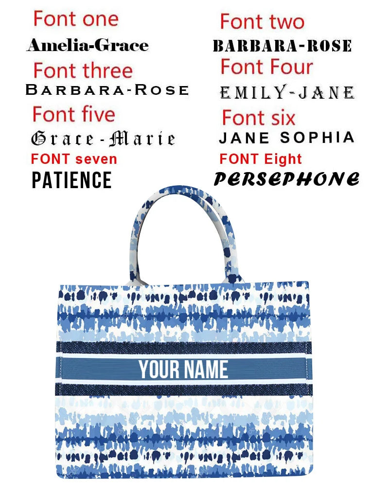 Personalized Tote Bag Canvas Printed — Natural | KIMLUD