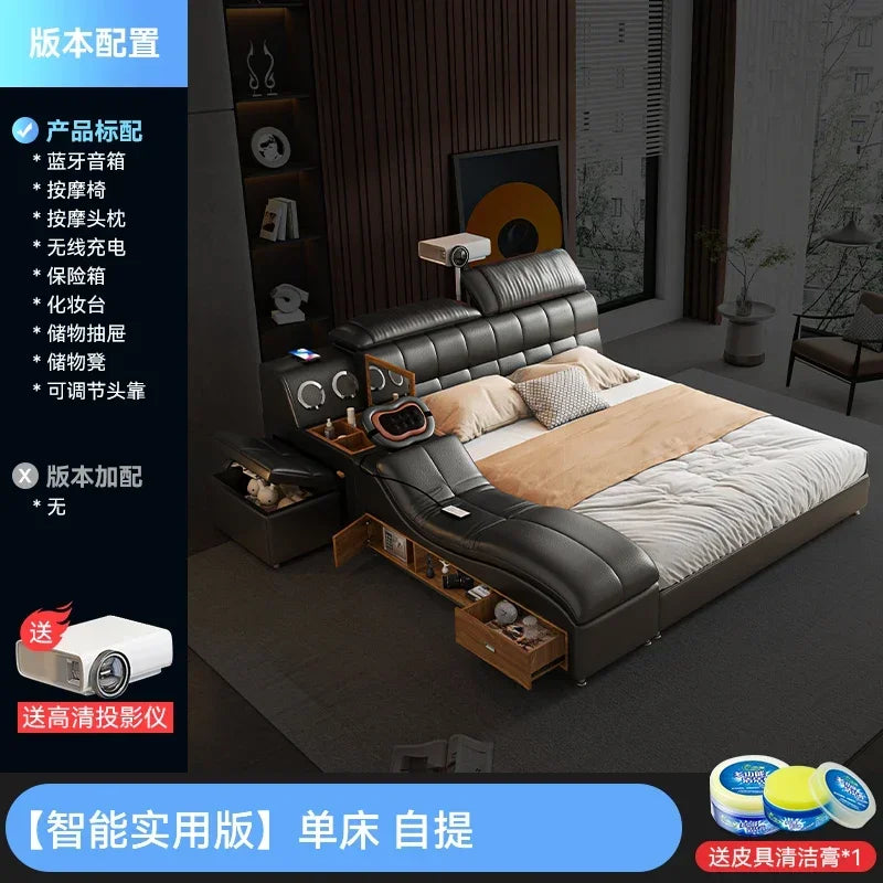 Loft Multifunctional Bed Storage Modern Massage Headboards Children King Size Cheap Bed Princess Cama Solteiro Patio Furniture