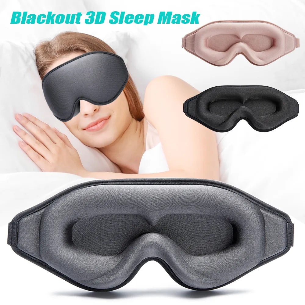 KIMLUD, Blackout 3D Sleep Mask Memory Foam Eye Shade Breathable Eye Patch Travel Smooth Slaapmasker Relax Sleeping Aid Women Men, KIMLUD Womens Clothes