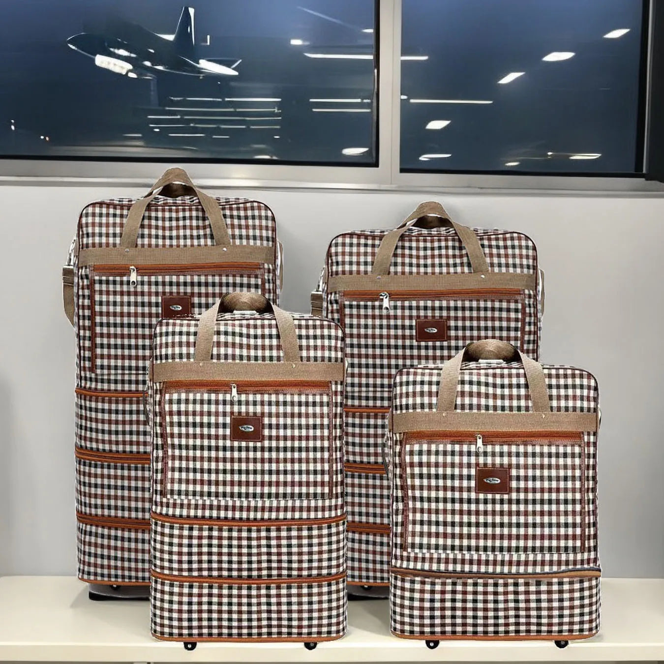 KIMLUD, Expandable Extra Large Wheeled Duffel Bag Durable, Lightweight&Multi-Layer for Easy Travel and Storage weekend or overnight bag, KIMLUD Womens Clothes