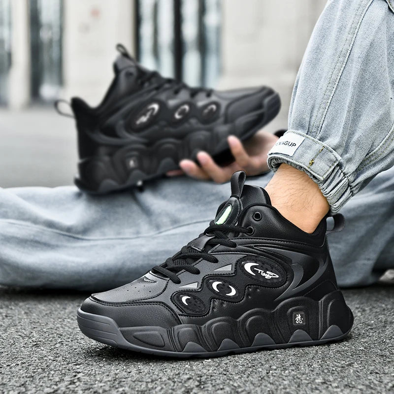 Trendy Men Shoes High Top Men Basketball Shoes Wear-resisting Non-slip Casual Sports Shoes Man Outdoor Fitness Training Sneakers