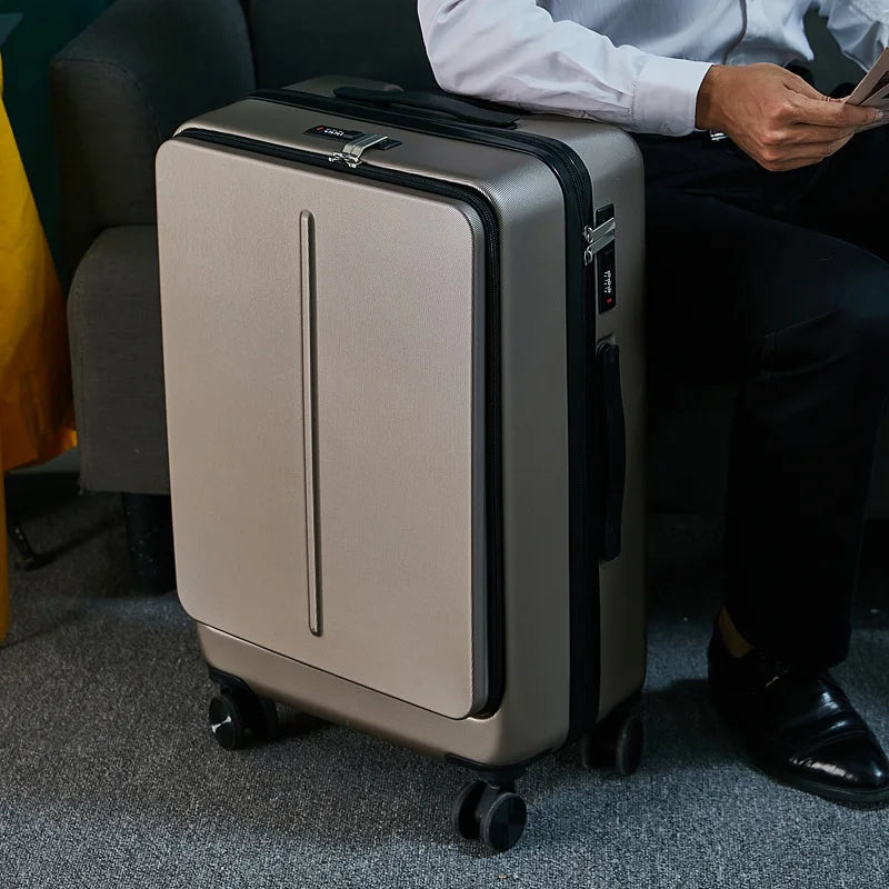 Suitcases Cabin Rolling With Spinner Wheels — Pink | KIMLUD