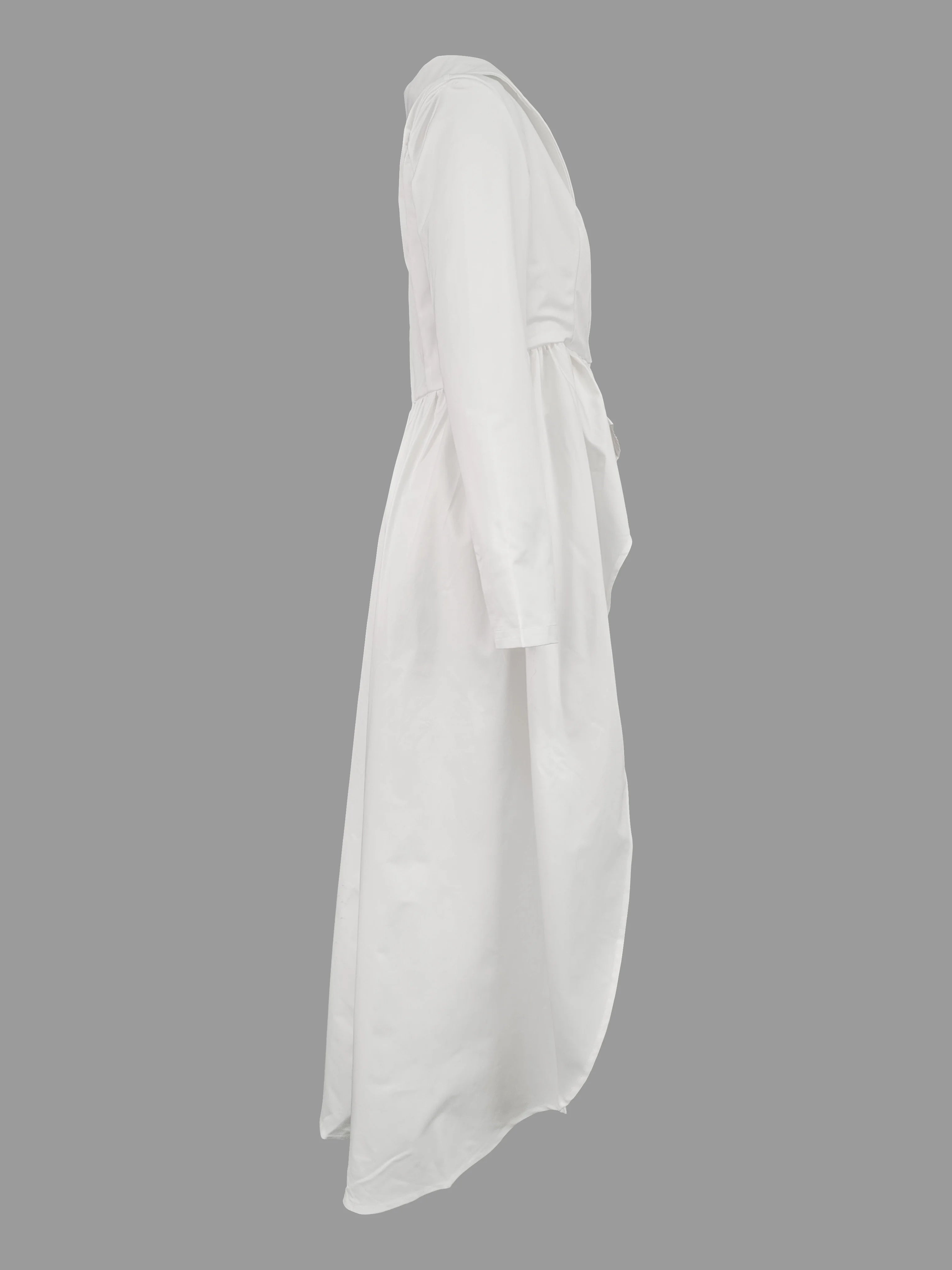 Beautyblue High-Low Wrap Blazer Top White Women's V-Neck Coats New Fashion Solid Color Falbala Pleated Elegant Chic Clothing