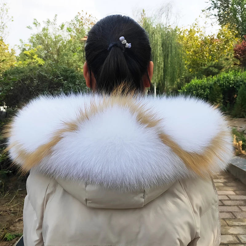 Fox Fur Collar – Hood Decor for Down Coats – Real Fox Fur | KIMLUD