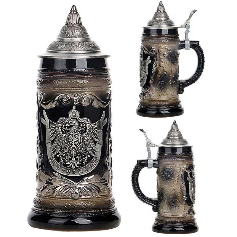 German Beer Stein Tankard Mug 600ml — Oktoberfest & Father's Day Gift | KIMLUD