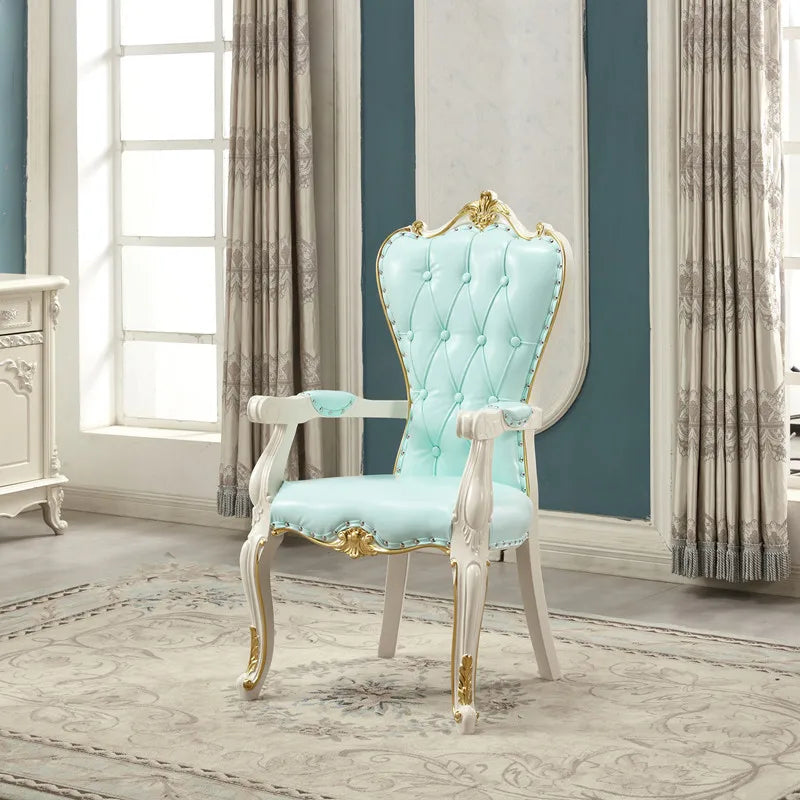 Solid Wood Chairs European Light Luxury — Natural | KIMLUD