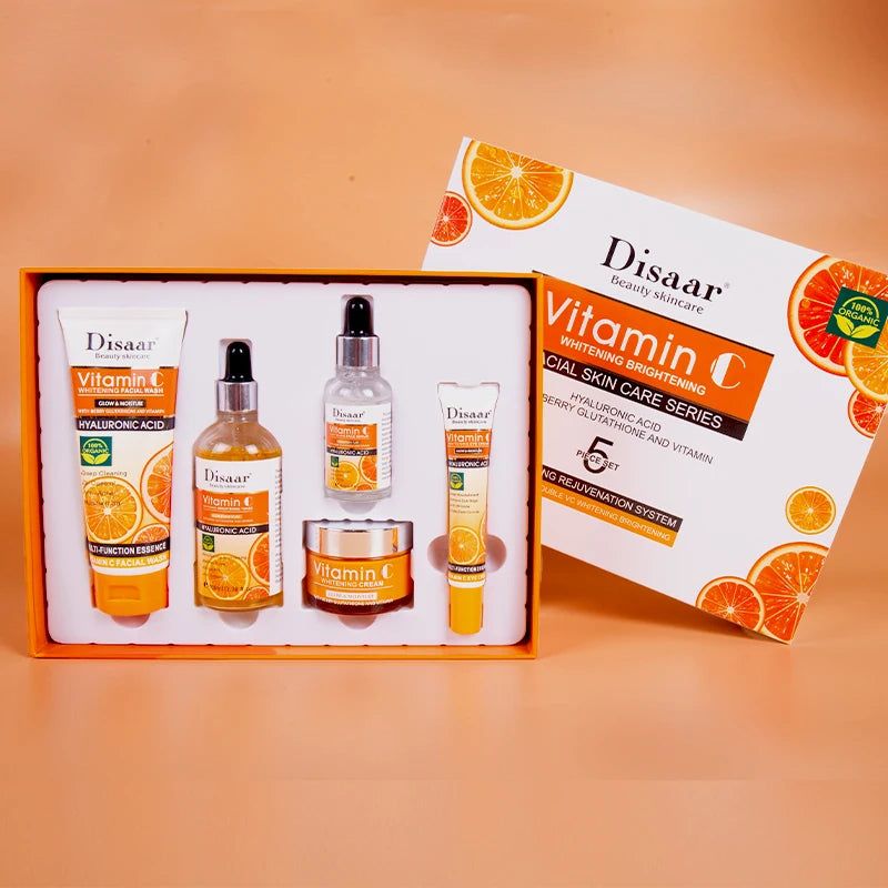 Brightening VC Skincare Set 5-Piece — Tangy Orange | KIMLUD