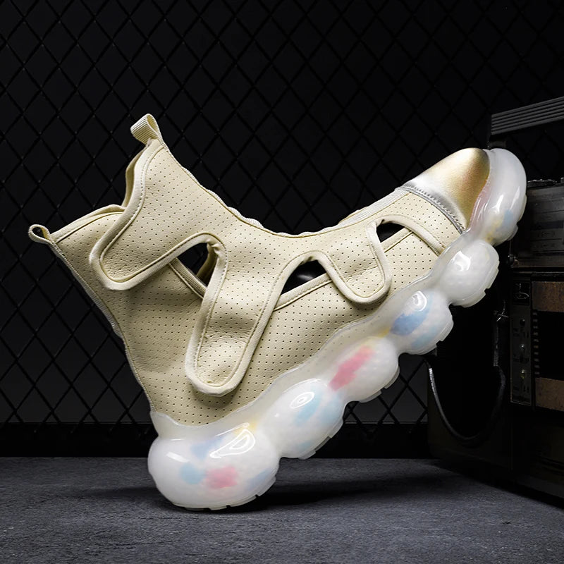 2026 Spring New Men's Casual Shoes Fashion Solid Color Shoes Outdoor Outsoles Breathable Light Comfortable High Top Man Sneakers