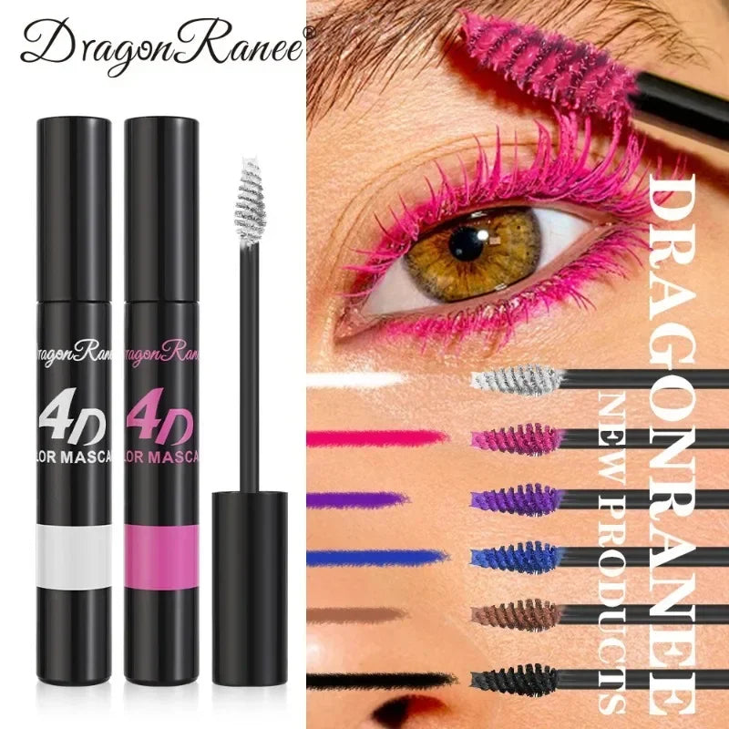 Colored Mascara Makeup 4D Silky Natural Long Eyelashes Mascara Waterproof Long-lasting Extension Thick Lasting Curling Mascara