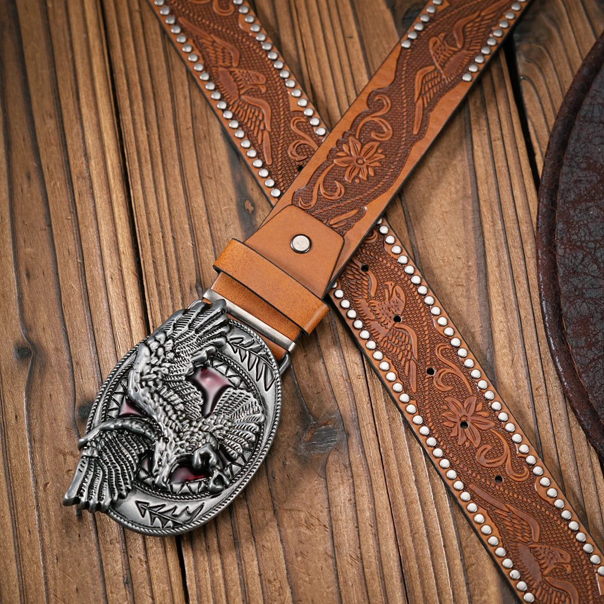 Belt – Western Denim – PU Leather – Brown | KIMLUD