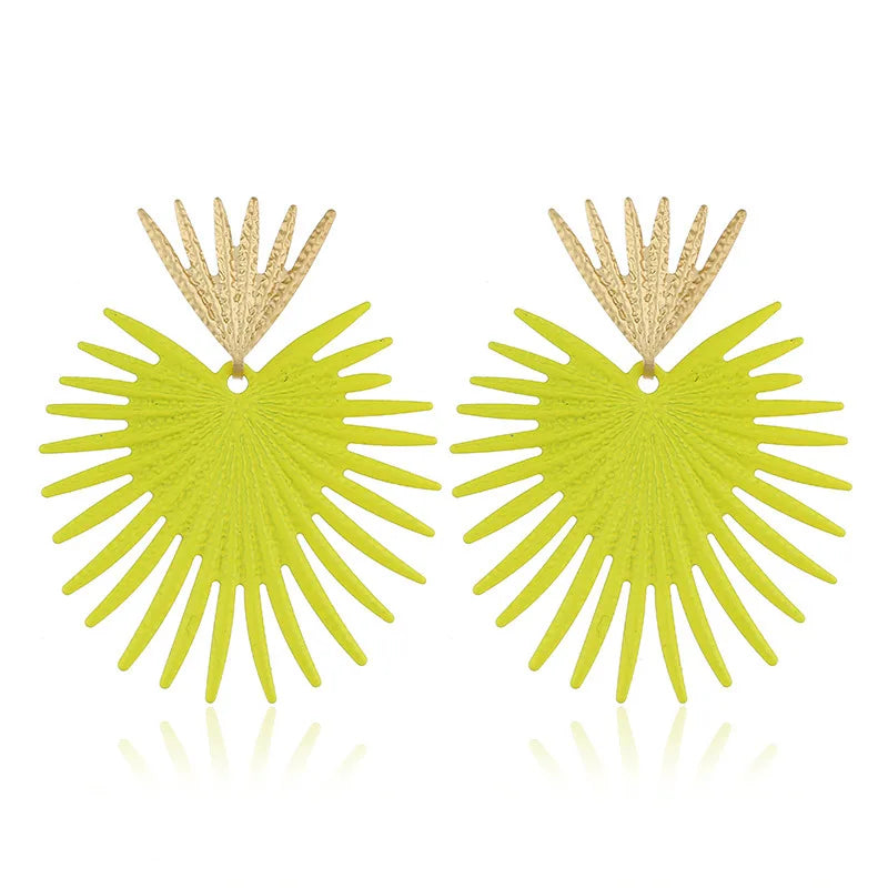Drop Earrings Exaggerated Metal Tassel Long — Blue | KIMLUD