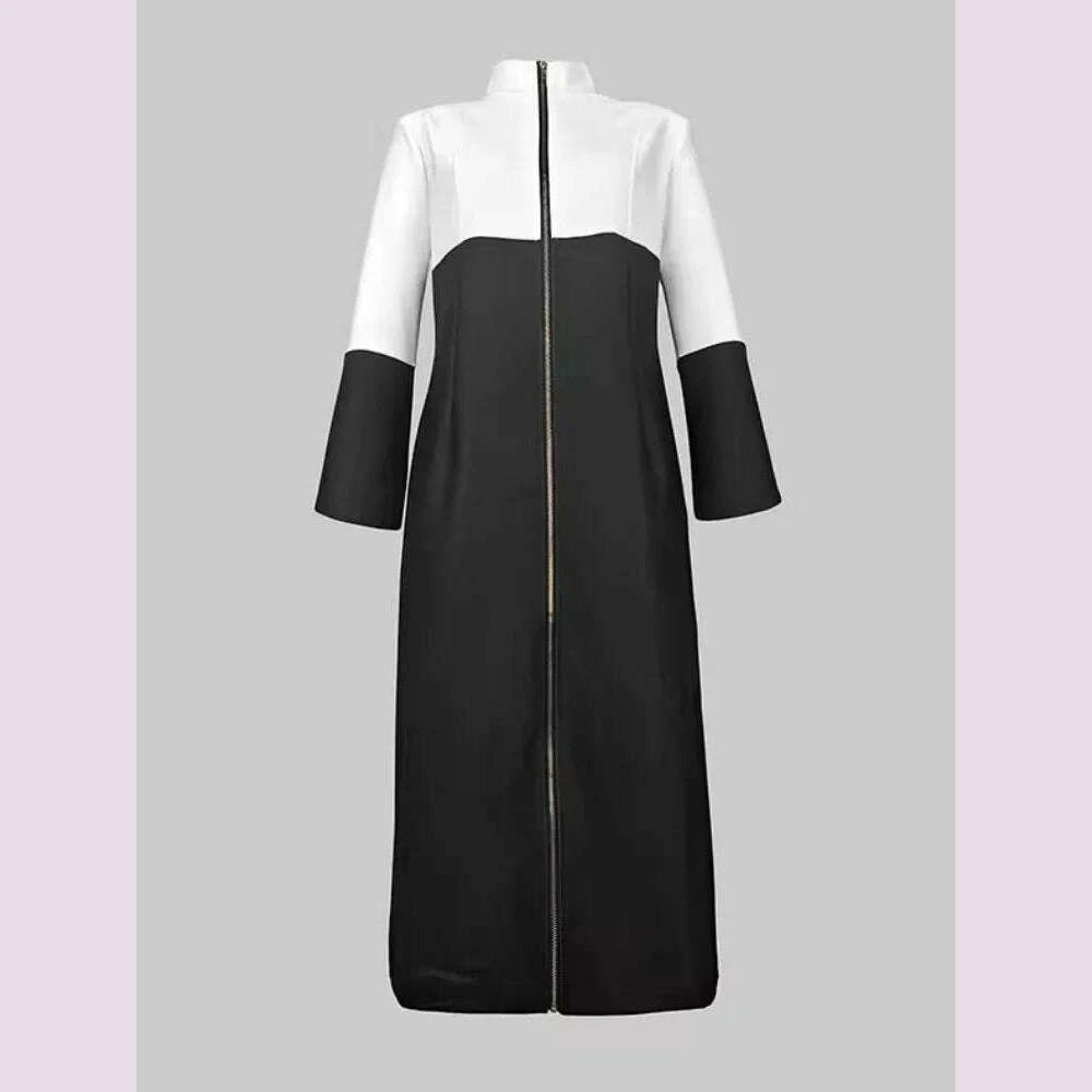 2025-womens-bodycon-dresses-elegant-contrast-color-v-neck-with-zipper-long-sleeves-formal-occasion-office-splicing-midi-dresseskimlud-womens-fashion-34625397