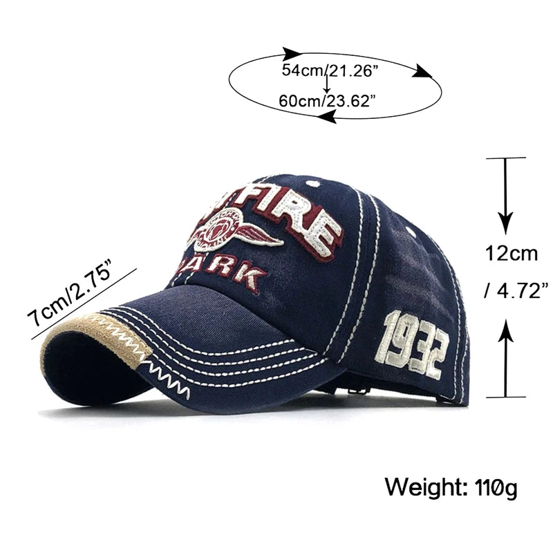 Washed Cotton-Poly Baseball Cap Embroidered Letter — Red | KIMLUD