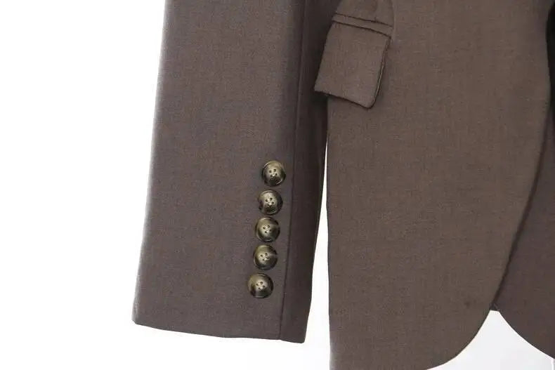 DEAT Fashion Women's Blazer Notched Collar Double Sashes Deconstructive Back Button Loose Suit Jacket Autumn 2025 New 1DH7481