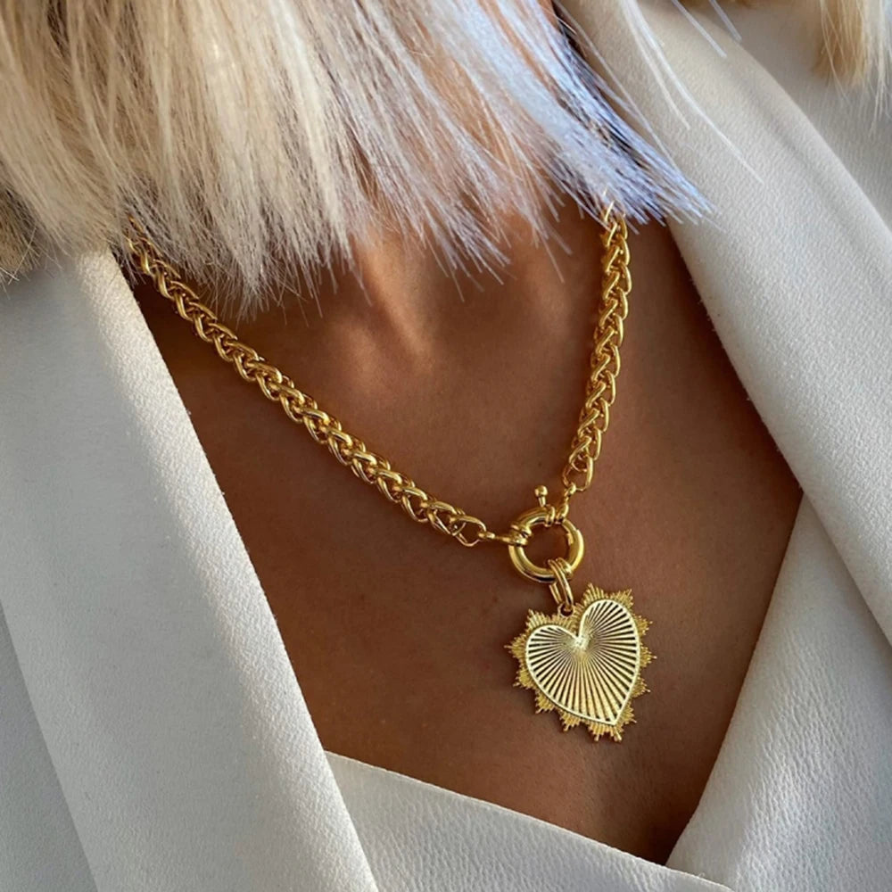 Pendant Necklace – O Chain Design – Copper | KIMLUD