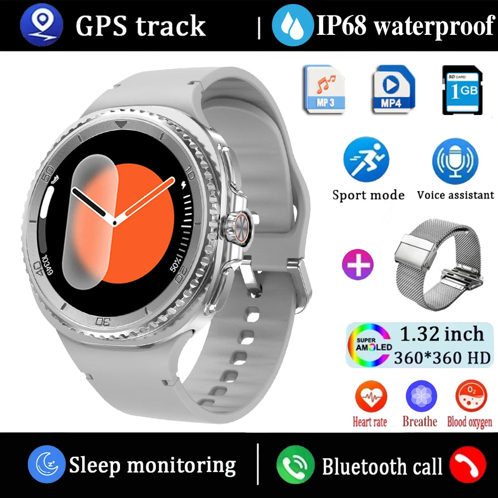 2025 New Smart Watch 8 Ultra GPS Tracking Watches Men Women AMOLED Always Display Bluetooth Call Sports Smartwatche For Android
