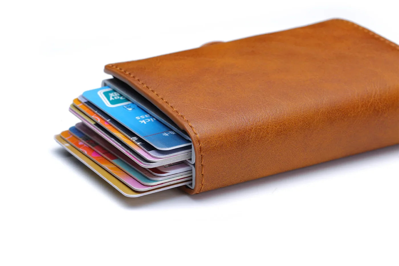Carbon Fiber Pattern Slim Card Wallets — Black | KIMLUD