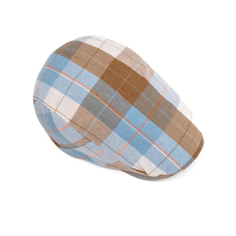 Newsboy Cap – Colorful Checkered Pattern – Polyester – Multicolor | KIMLUD