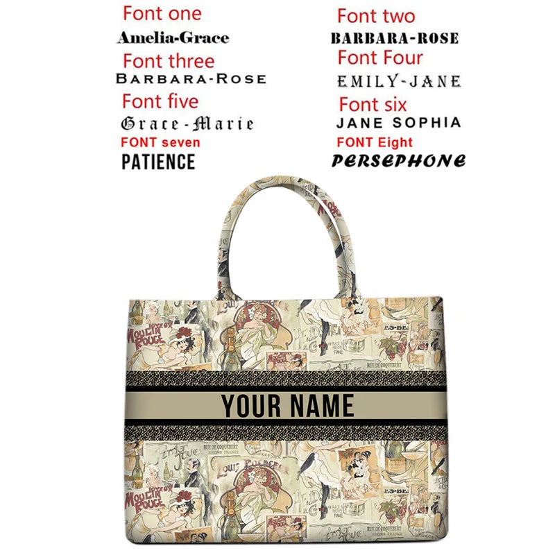 Personalized Tote Bag Canvas Printed — Natural | KIMLUD