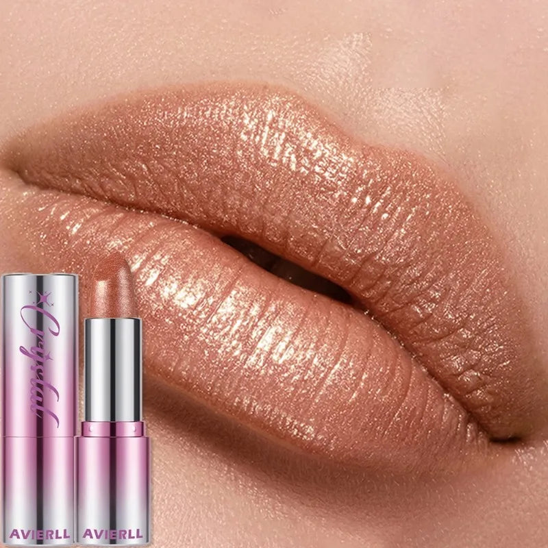 14 Colors Metallic Sparkle Lipstick Polarizing Glitter Shiny Lip Gloss Waterproof Long Lasting Gold Pearl Shine Sexy Lips Makeup