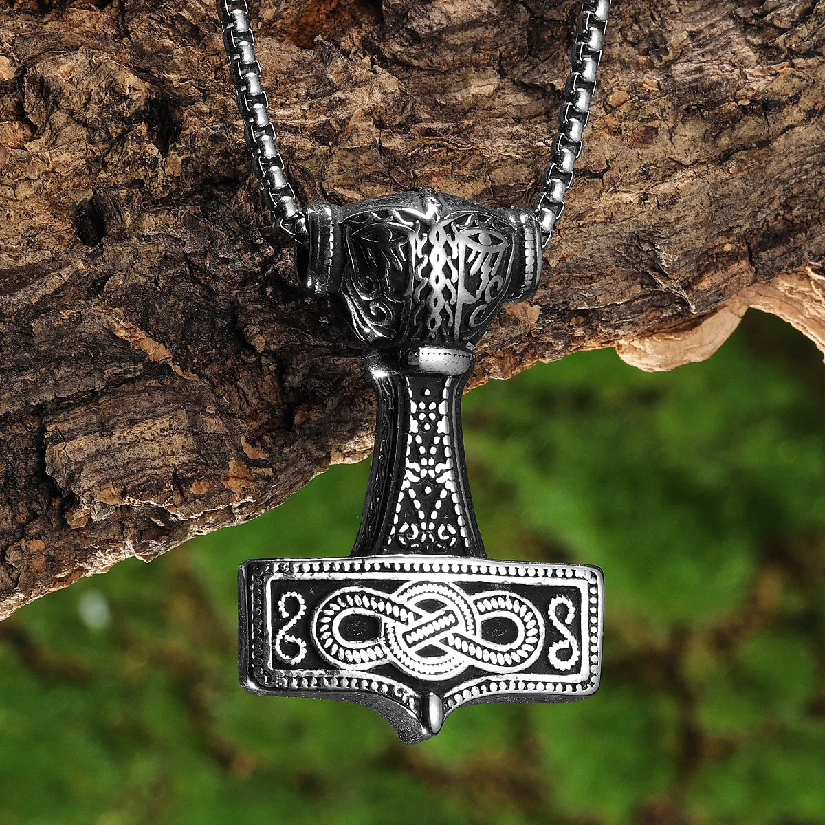 Viking Thor's Hammer Men Necklaces With Pendant Stainless Steel Jewelry For Male Women Punk Hip Hop Accessories Gifts Wholesale