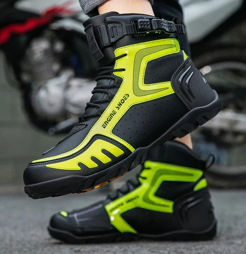 Motorcycle Boots Men Breathable Anti Slip Motorbike Cycling Ankle Length Shoes Man Motorcycle Riding Boots Motos Sports Boot