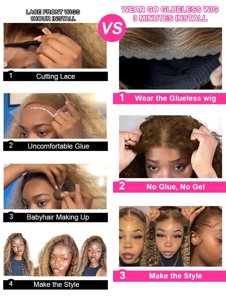 Lace Frontal Wig - Deep Wave - Remy Hair - Highlight Ombre | KIMLUD
