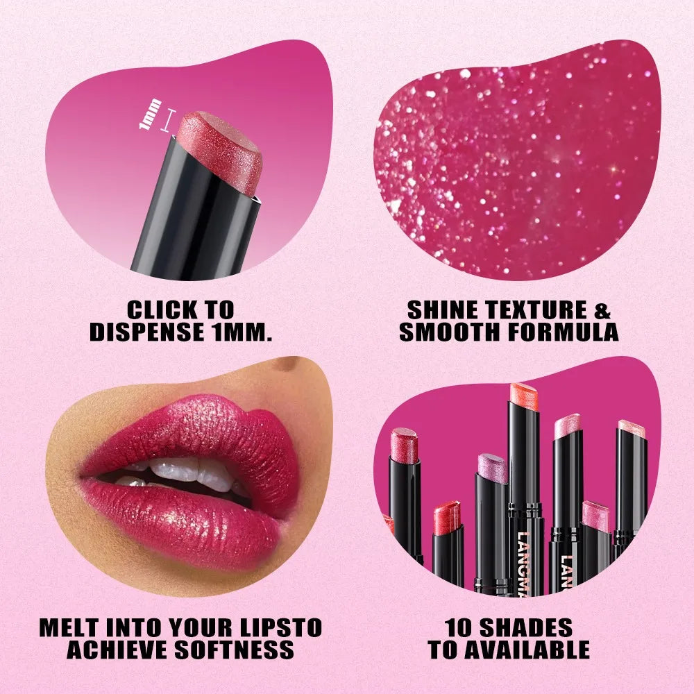 Diamond Pearlescent Lipstick Waterproof Long Lasting Matte Velvet — Red | KIMLUD