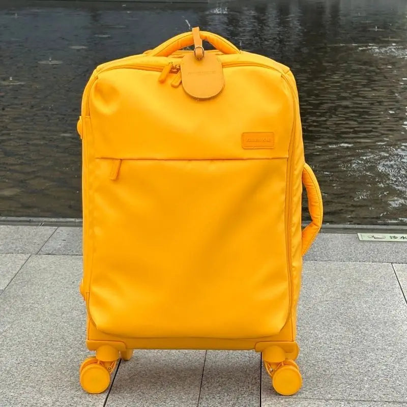 Superlight Ox Cloth Bagging Car 20inch Che-in Baggage Silent Universal Wheel Lightweight Travelling Suitcase for Men An...