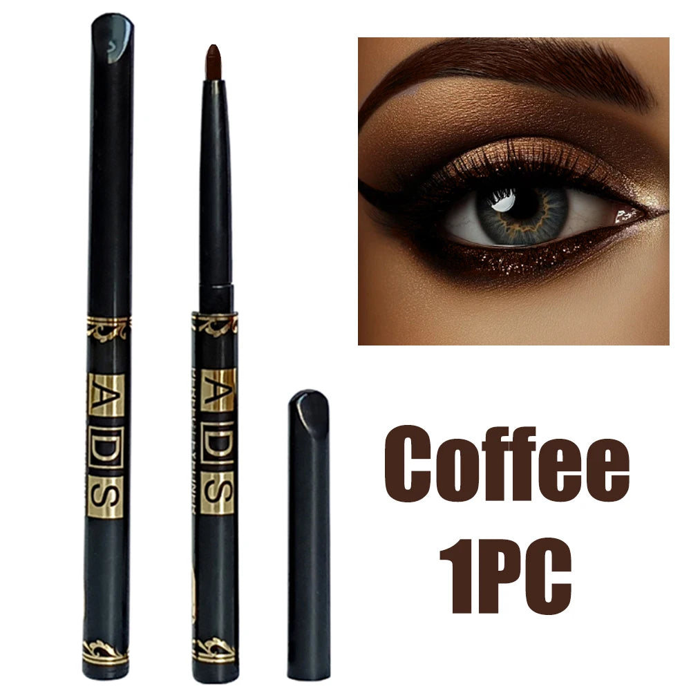 Eyeliner Pencil – 2 Pack Waterproof – Dual-Ended – Matte Black | KIMLUD