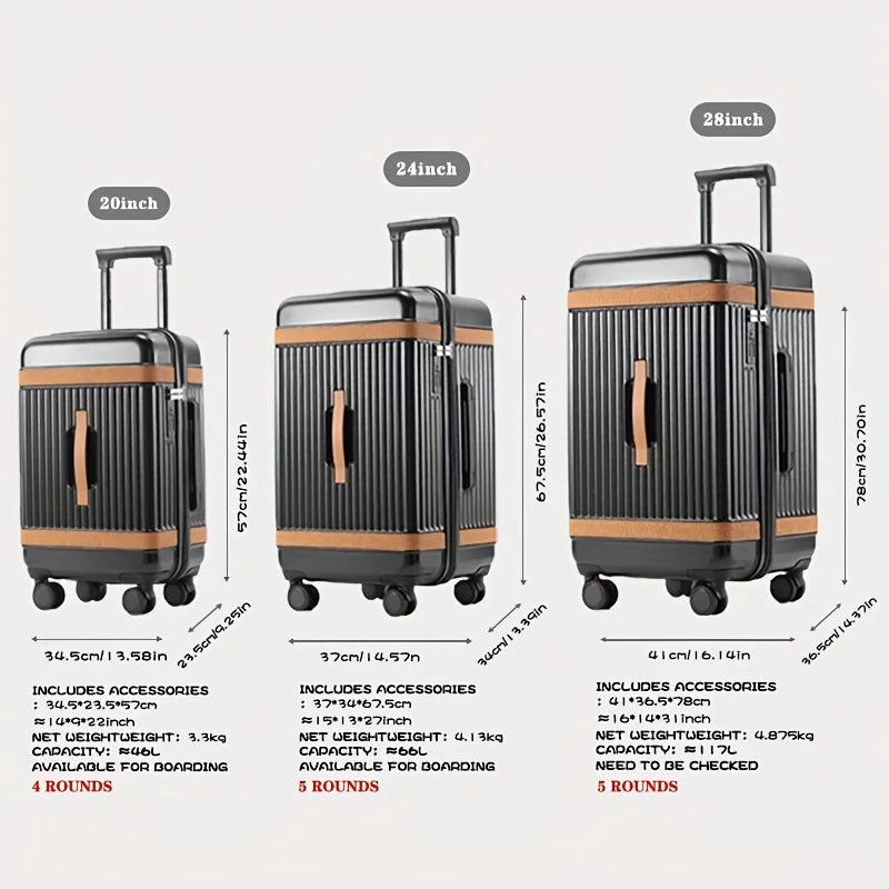 Hardshell ABS+PC Suitcase Large-Capacity With USB Port — White | KIMLUD