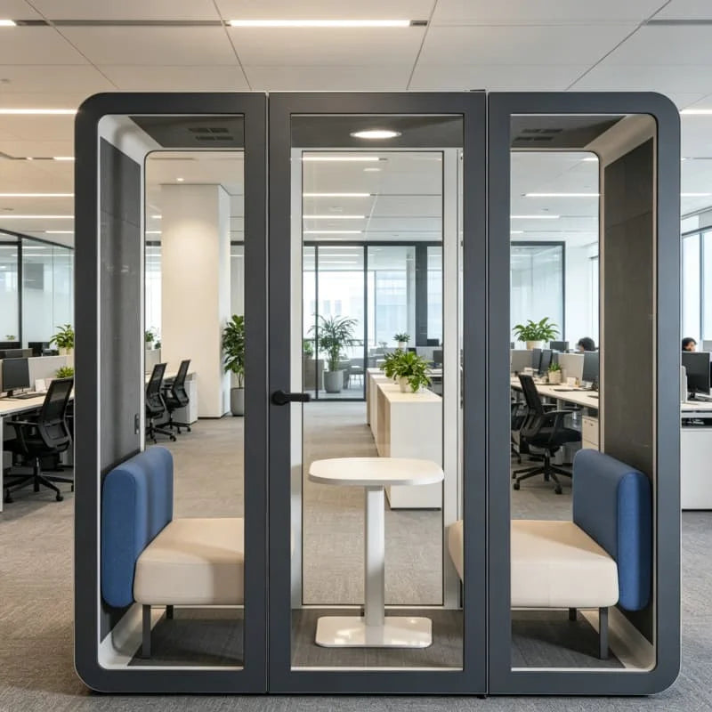 Meeting Pod – Soundproof Booth – Aluminum Frame | KIMLUD