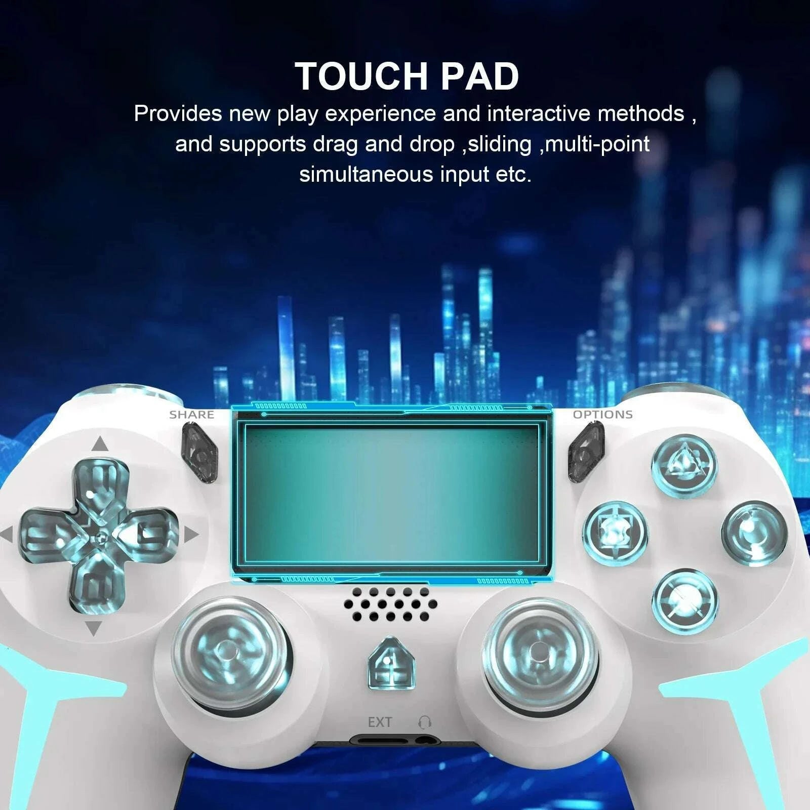 gaminja-rgb-light-wireless-game-controller-for-ps4-ps3-console-computer-pc-led-bluetooth-gamepad-6-axis-gyroscope-dual-vibrationkimlud-womens-fashion-34626593