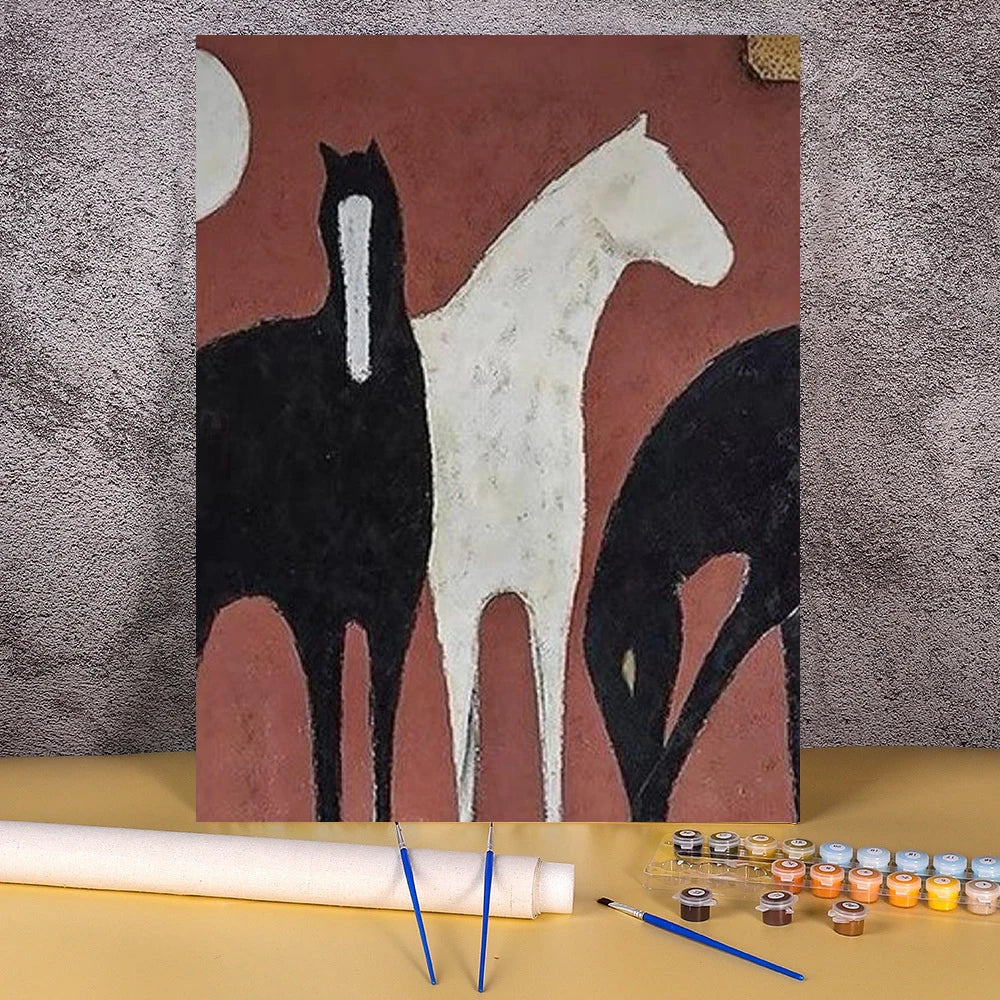 Running Horse Oil Painting By Number On Canvas Frameless Acrylic Paint Animal For Adult Picture Drawing Coloring By Numbers Kit