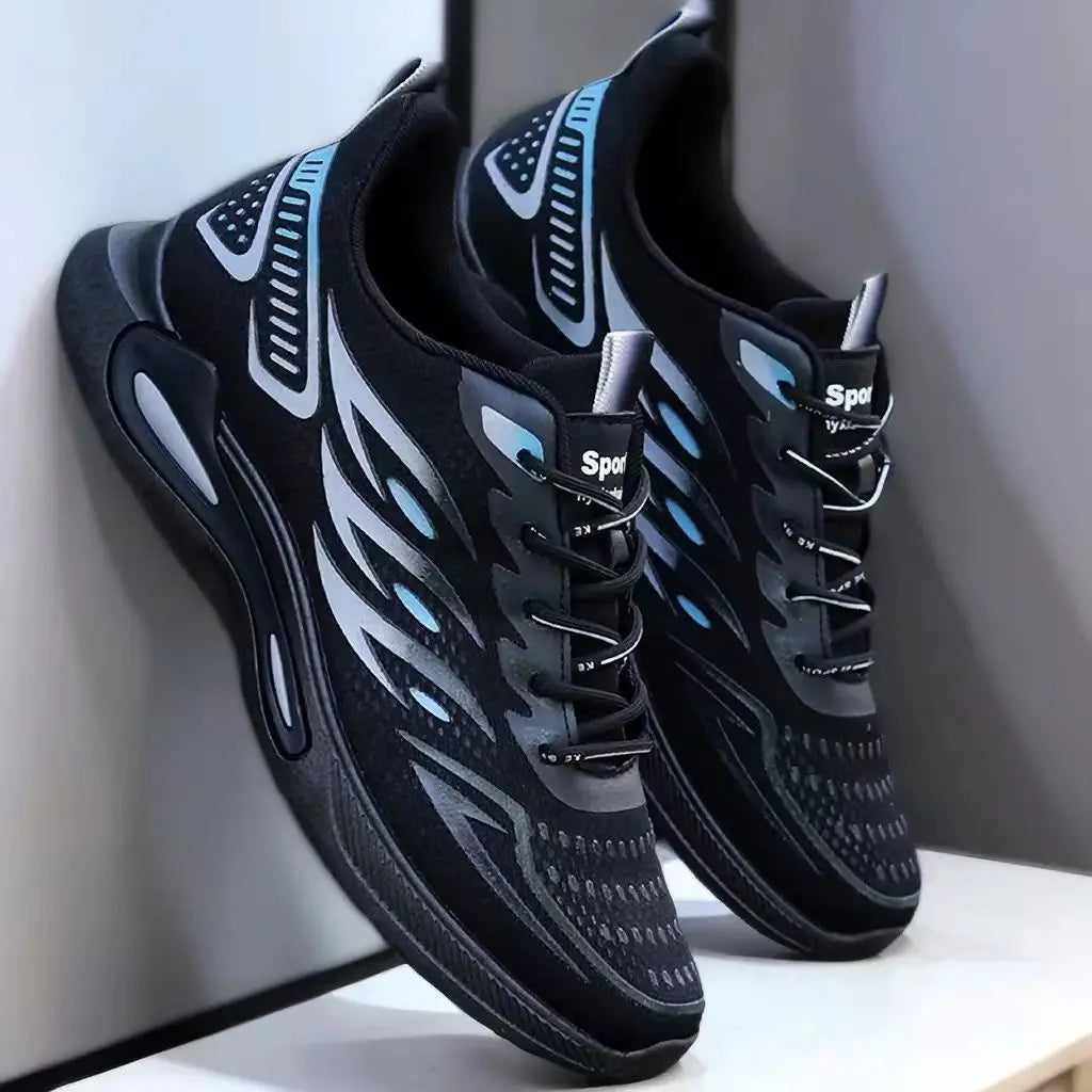 Men's Sneakers – Breathable Mesh Running Shoe – Lace-Up | KIMLUD