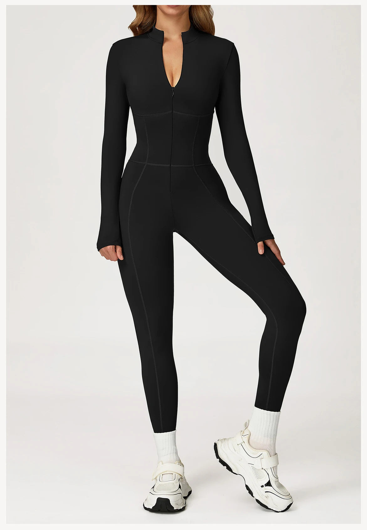 Velvet Yoga Jumpsuit Fitness Set Sports Jumpsuits Gym Clothing Set Long-Sleeved Warm Bodysuit Women Outfit Push-up Activewear