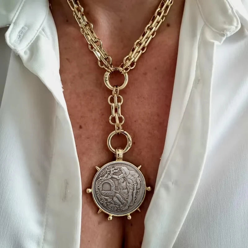 Horn Copper Constellation Pendant Necklace — Copper | KIMLUD
