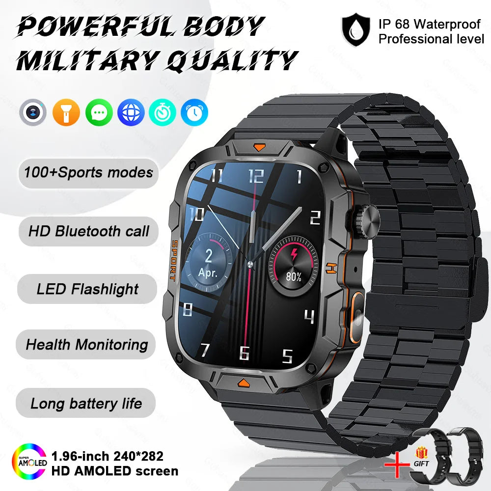 2025 For Xiaomi New Rugged Military GPS Smart Watch Men Bluetooth Call Health Monitoring AI Voice Sports Waterproof Smartwatches