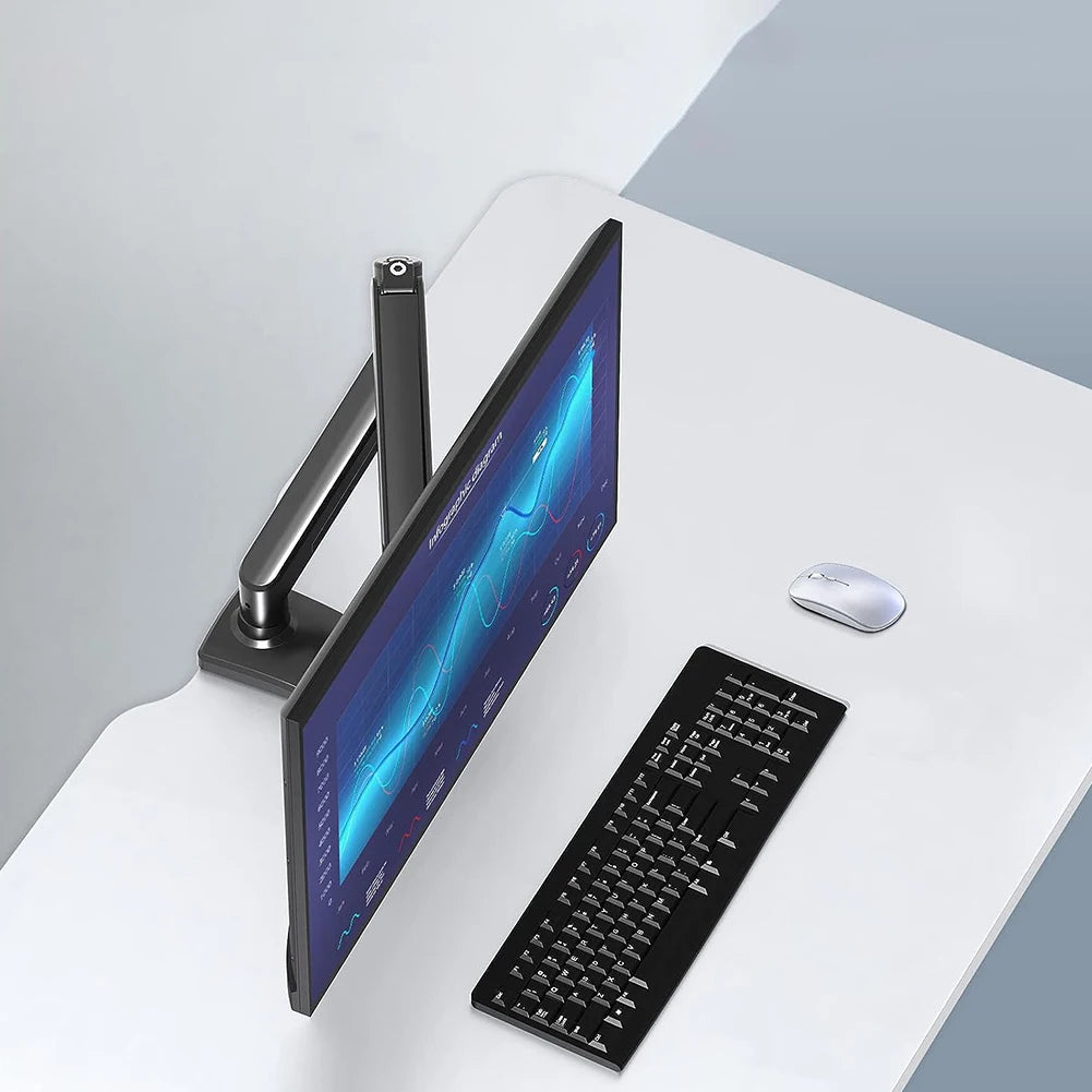 Single Monitor Stand Swivel Monitor Bracket Free Adjustable Expandable Display Bracket Holds 4.9 To 19.8lbs for Home Office