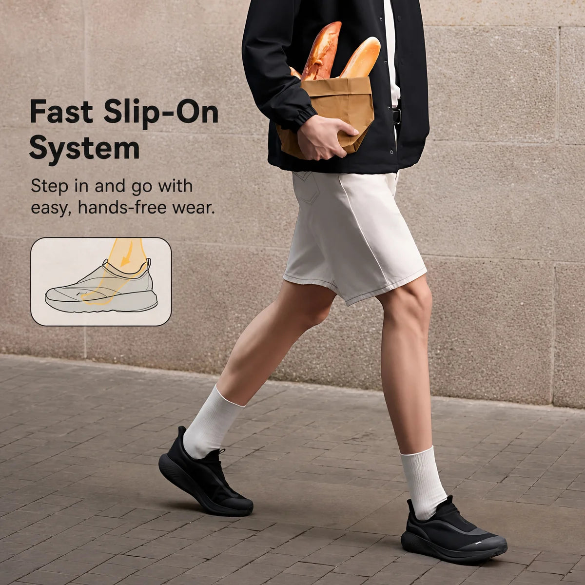 Li-Ning Men's SOFT GO 3 SLIP ON Lifestyle Shoes COMFOAM Breathable Wear-resistant Walking Shoes LiNing Casual Sneakers AGLW009