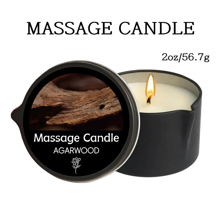 1PC Massage Oil Candles，luxury aromatherapy candles，for Stress Relief and SkinMoisturizing, SM Product Scented Candle Body Oil